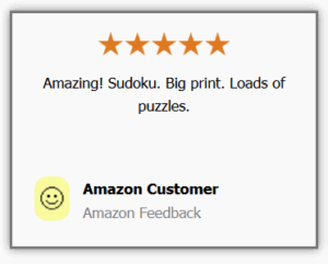 5 star review for Large Print Puzzle Book Easy to Hard