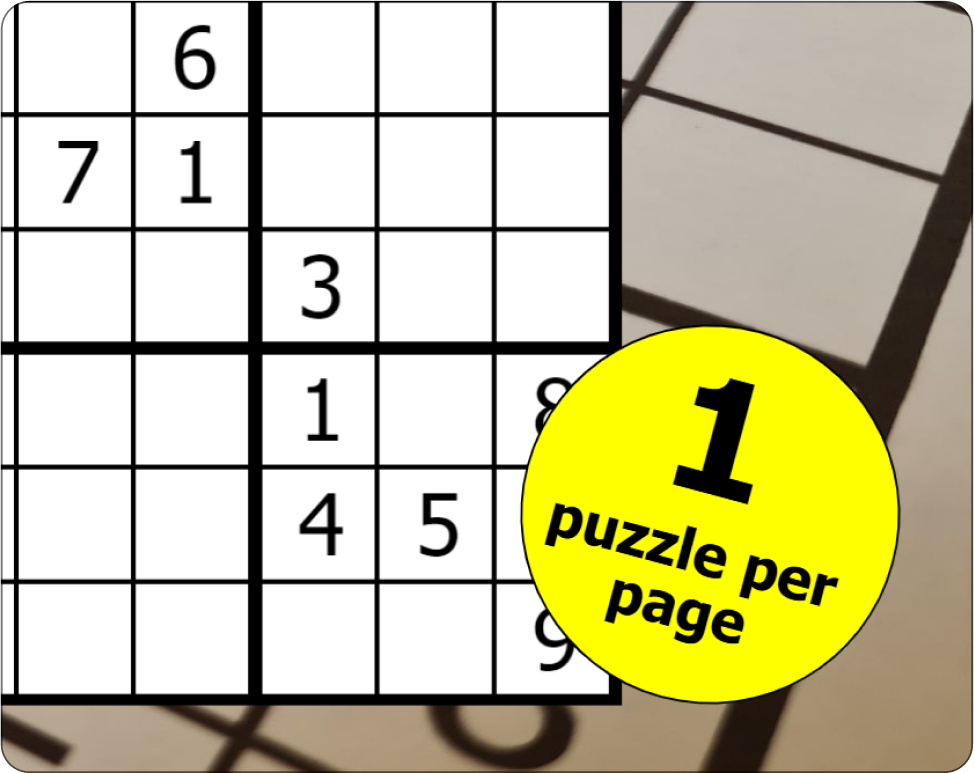 One Large Puzzle per page