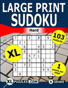 Large Print Sudoku Puzzle Book Hard