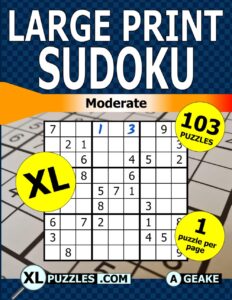 Large Print Sudoku Puzzle Book Moderate